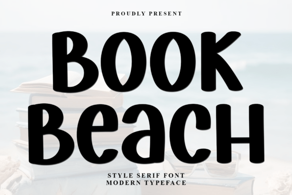 Book Beach: A Festive Display Font for Digital Creativity