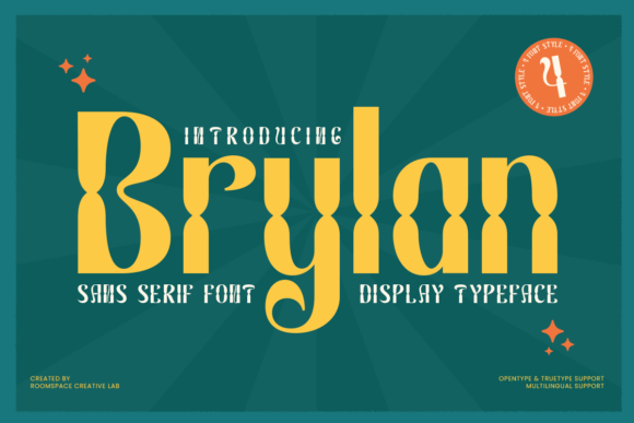 Brylan: A Bold Display Font for Eye-Catching Branding