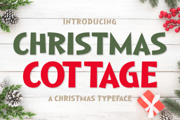 Christmas Cottage Font for Festive Branding