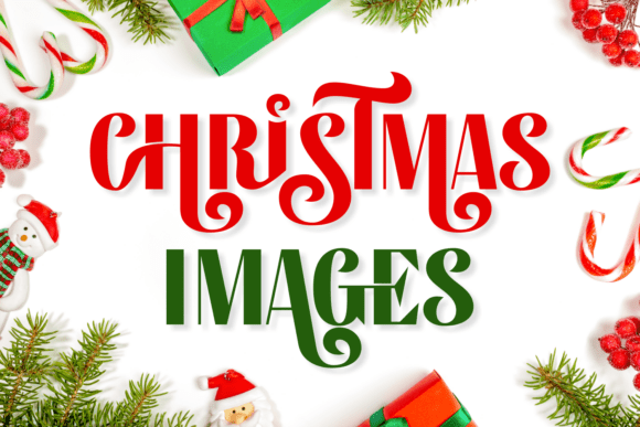 Christmas Images: A Festive Display Font for Branding