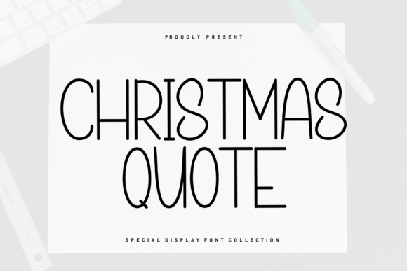 Christmas Quote Font for Cozy Editorial Designs