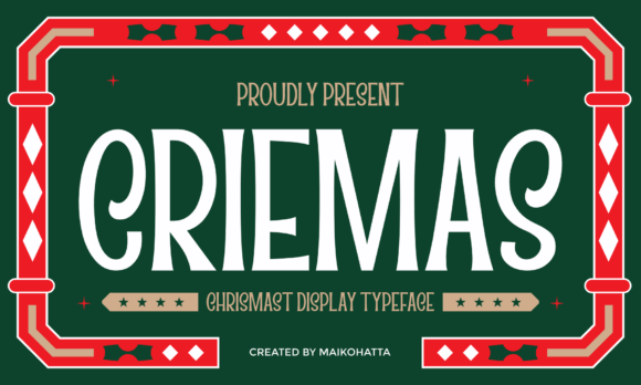 Criemas: A Festive Display Font for Holiday Typography