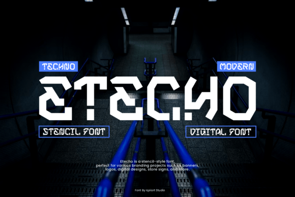 Etecho: Modern Display Font for Professional Branding