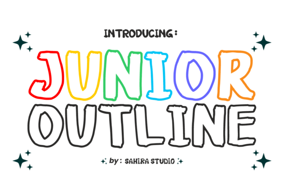 Junior Outline: A Cheerful Display Font for Modern Editorial Projects