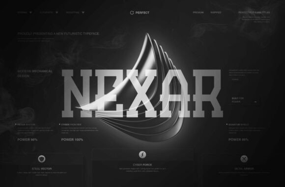 Nexar: A Bold Display Font for Modern Editorial Design