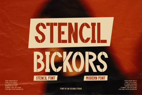 Stencil Bickors Font: A Bold Display Choice for Creative Projects